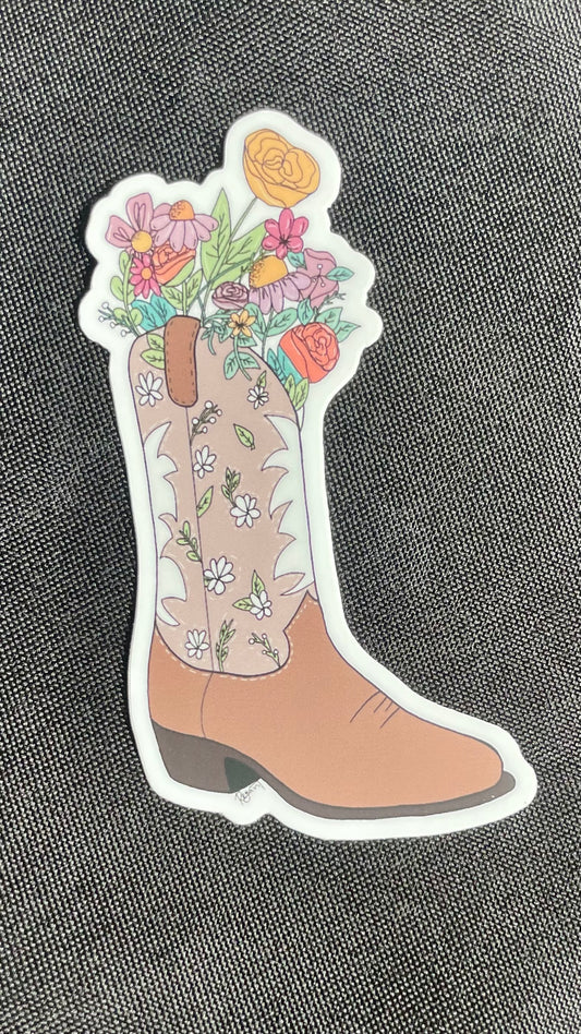 Cowboy Boot Vinyl Sticker